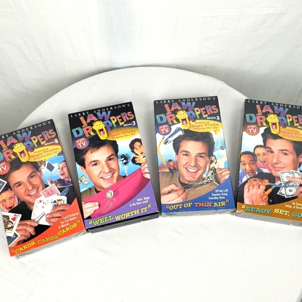 NWT Larry Anderson's JawDroppers Amazing Magic Tricks 4 Vol. Set 3 Sealed 1 Open